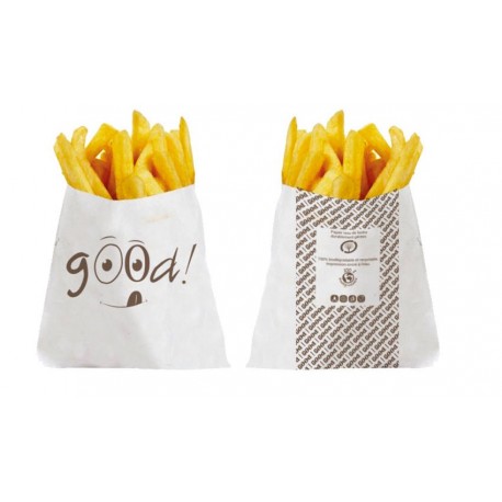 Sachet frite ingraissable blanc 40g 115x120mm x2000