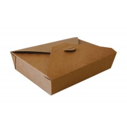 Lunch box kraft brun 195x135x50mm sans impression x50