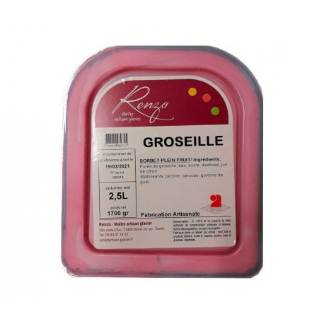 Sorbet groseille 2,5 L