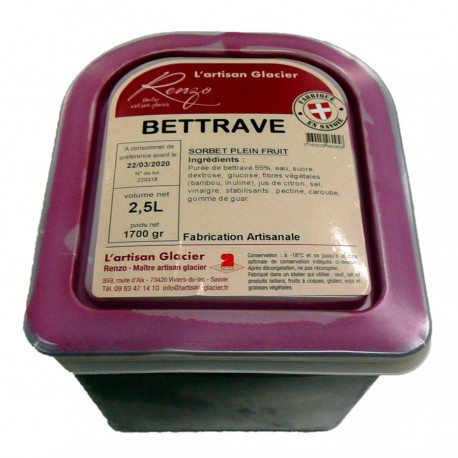 Sorbet betterave 2,5 L