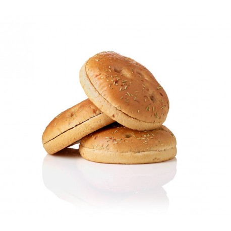 Pain burger aux tomates séchées et huile d'olive et romarin fendus 80g x 30