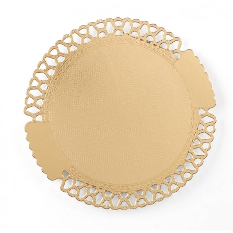 Dentelle en carton or ronde 24 cm x 50