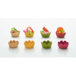 Assortiment de mini fonds goût légumes "Veggie cups" cuits