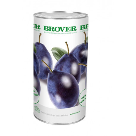 Quetsches dénoyautées au sirop léger 2/1
