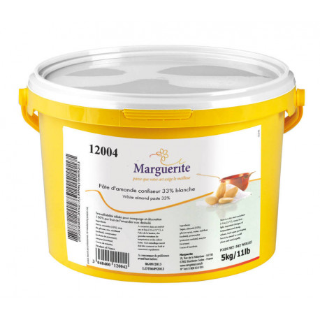 Pâte d'amande confiseur blanche 33 % 5 kg
