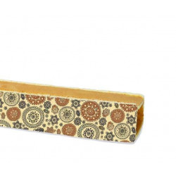 bûchette grand modèle biscuit joconde nature décor feuillage 55cm