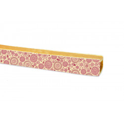 Gouttière décor feuillage rouge Joconde 570 x 40 mm x 6