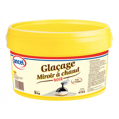 Glaçage miroir à chaud noir 3 kg