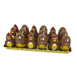 Poule et coquetier en chocolat 55 g x 36