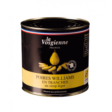 Tranches de poires au sirop léger boîte 3/1