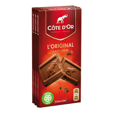  Tablette Côte d'or l'original lait 3 x 100 g