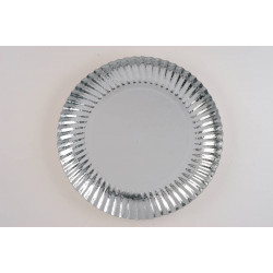 Plat rond creux argent 24 cm x 25