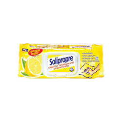 Lingette dégraissante désinfectante au citron Solipropre x 100