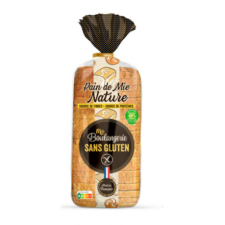 Pain de mie nature tranché sans gluten 350 g