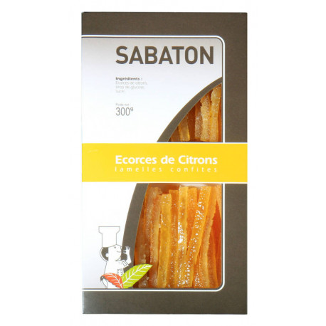 Écorce de citron confite en lamelle 150 g