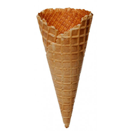 Cornet en gaufre dentelé D 70 mm H 165 mm