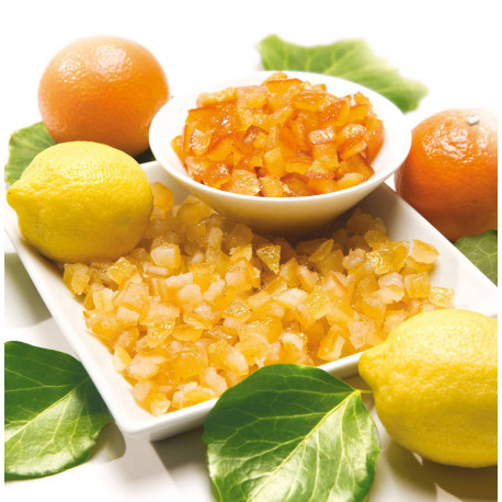 Écorce d'orange confite en cubes 6 mm 1 kg