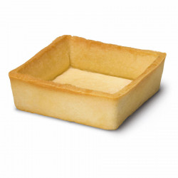 Tartelette sucrée pâte brisée carrée 7 x 7 cm 28,8 g