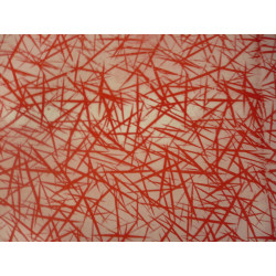 Feuille Joconde sérigraphie mikado rouge 580 x 380x 6 mm 400 g