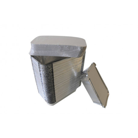 barquette alu + couvercle 1.5 l 250x130x70 mm x 100