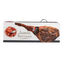 Jambon serrano sans additif os et patte avec planche et couteau 6 kg