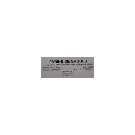 Farine de maïs terréfiée (gaudes) 25 kg