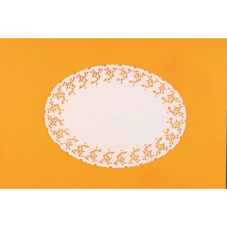 Dentelle Classic blanche ovale 38 x 28 cm x 250