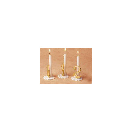 Bougie chiffre or 0 x 10