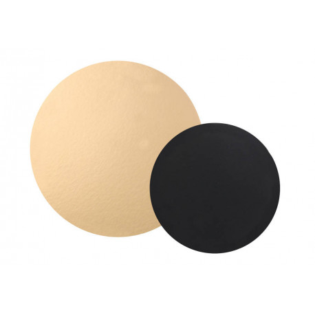 Rond en carton or-noir D 30 cm x 100