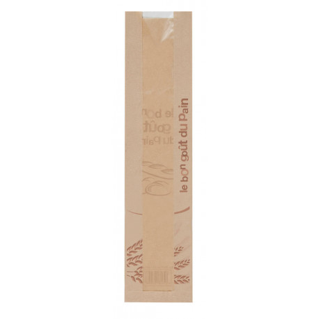 Sac papier kraft à fenêtre 90/35 x 600 mm x 1000