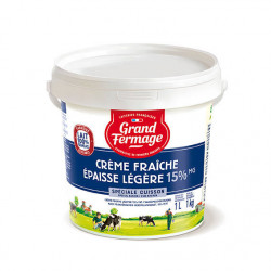 Crème fraîche épaisse légère 15 % MG 1 L