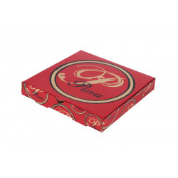 Boîte à pizza kraft rouge 29 x 29 x 3,5 cm x 100