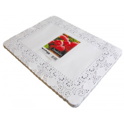 Dentelle blanche rectangle 25 x 35 cm x 250