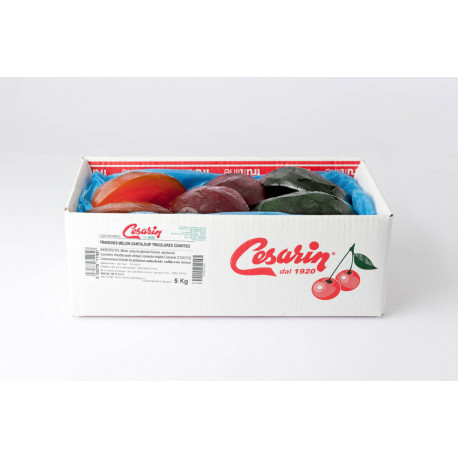 Melon multicolore confit en tranches 5 kg