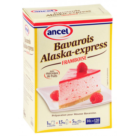 Préparation pour mousse bavaroise framboise Alaska-Express 1 kg