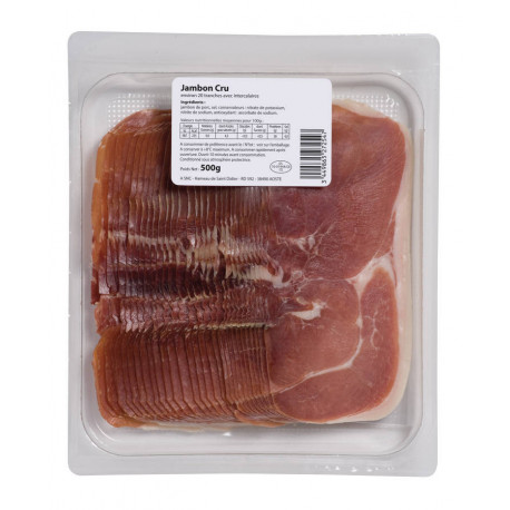 Jambon cru en tranches 500 g