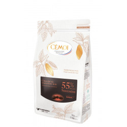 Chocolat de couverture noir 55 % en palets 5 kg