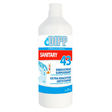 Dipp 43 déboucheur industriel surpuissant canalisations 1 L
