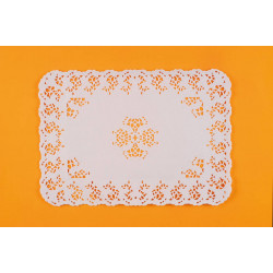 Dentelle en papier blanche rectangle Harmony FSC 30 x 40 cm x 250