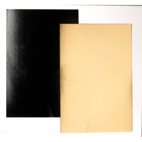 Plaque en carton or-noire 40 x 60 cm x 25