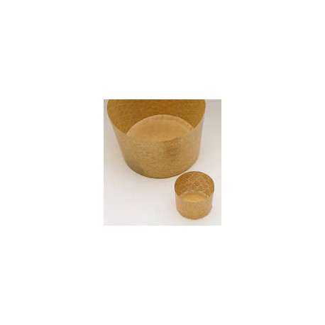 Moule à petit panettone 70 x 50 mm avec motif floréal sur la face externe x 100