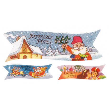 Super banderole en azyme Joyeuses Fêtes x 50
