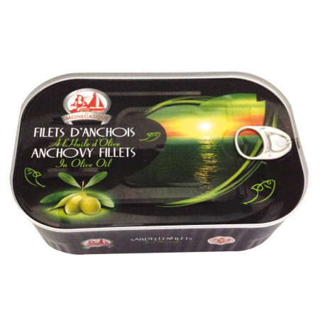 Filets d'anchois allongés à l'huile d'olive 800 g