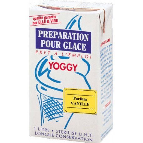Préparation UHT pour glace au lait Yoggy vanille 1 L