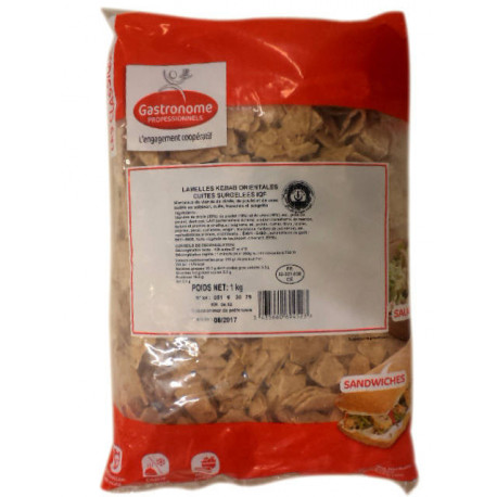 Kebab oriental halal cuit en lamelles 1 kg