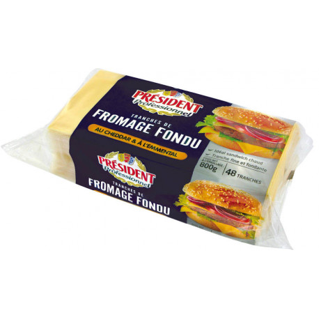 Cheddar et emmental en tranches 800 g