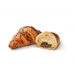Croissant prêt à cuire fourré cacao noisette et petites de chocolat 90 g x 44