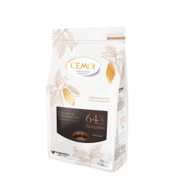 Chocolat de couverture noir 64 % en palets 5 kg