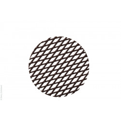 Décor chocolat noir disque quadrillé Halal 50 mm x 195