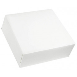 Boîte pâtissière carrée blanche 32 x 08 cm x 25